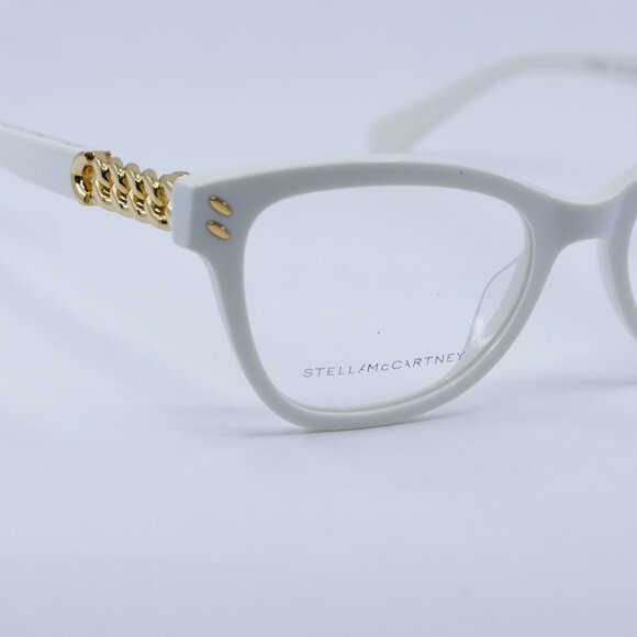 🕶️ New Stella McCartney SC50005I 025 Eyeglasses - White/Gold Frame 53mm - Picture 4 of 10